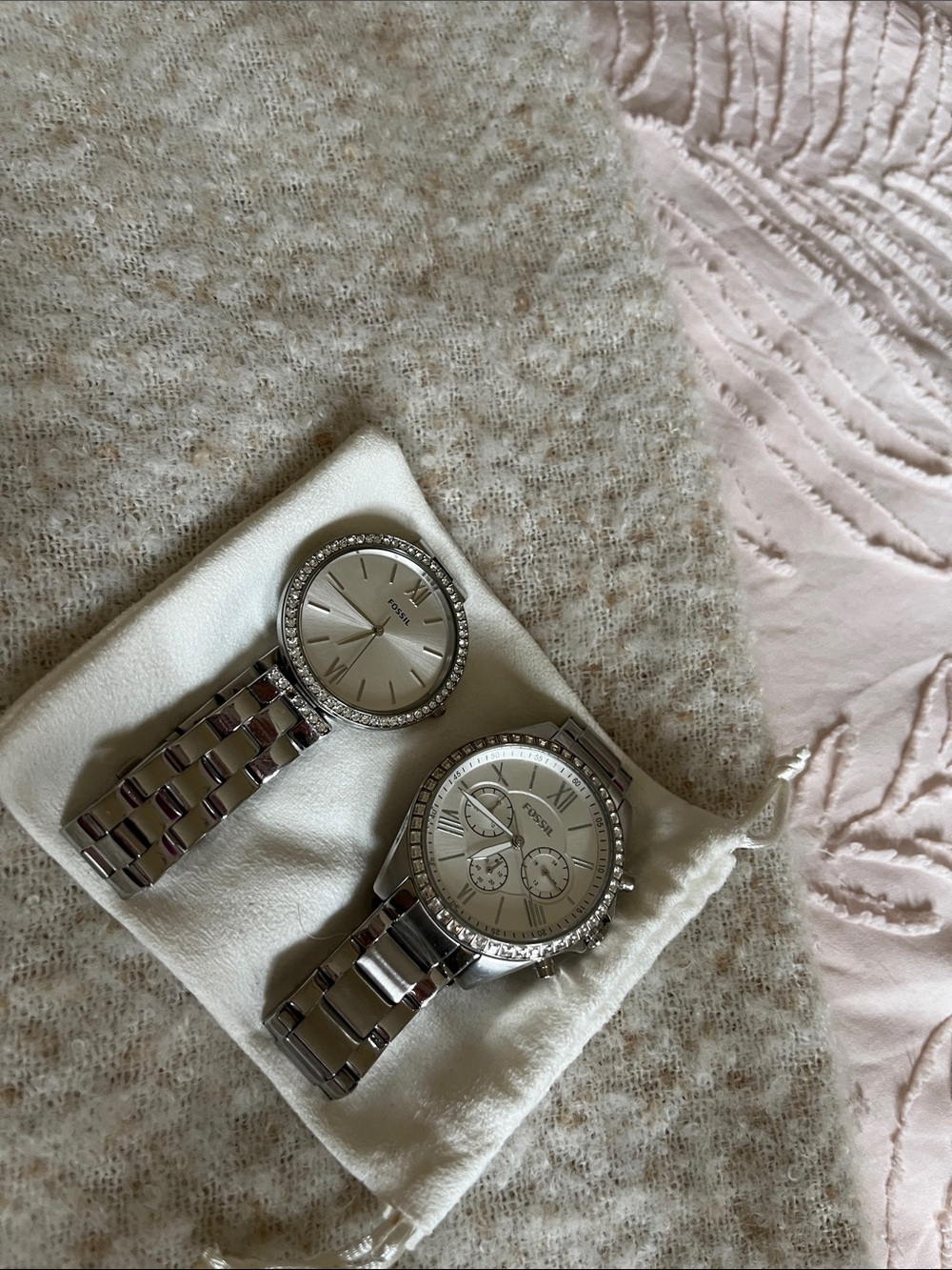 Fossil silver watch - 2 in 1
